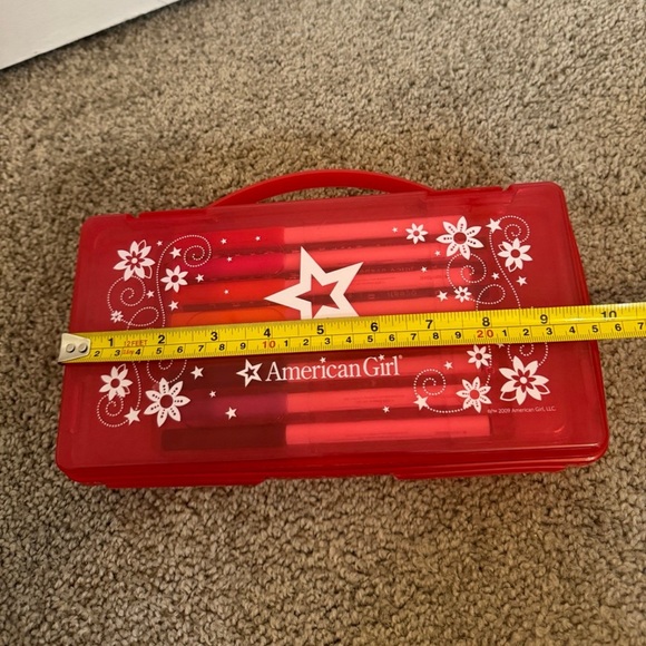 American Girl Red Color Pencil, Marker Case Like New! - Picture 6 of 7